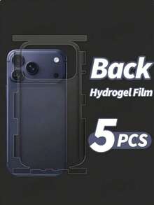 Yezodawee 5pcs Full Coverage Hydrogel Back Film, Compatible With 18 Pro/18 Pro Max/17/17 Pro Max/17 Pro/Air/16/15/Plus/14/Pro Max/13/12 Pro Max, Transparent Screen Protector Film, Compatible With 17 Pro Max Sticker - 5 Pieces - View 7