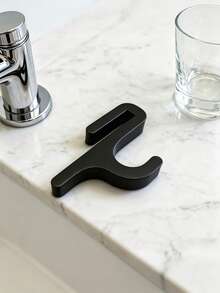 1/2pcs Shower Door Hooks - Frameless Wall-Mounted Bathroom Hooks With Curved Design - Space-Saving Modern Style Suitable For Glass Doors, Shower Curtain Rods, Towel Racks - Easy To Install, Single Or Double Hook Options, Suitable For Glass Doors, Shower Curtain Rods, Towel Racks, Home Bathroom Storage Hooks, No Drilling, No Adhesive Wall Design - Multicolor - View 8