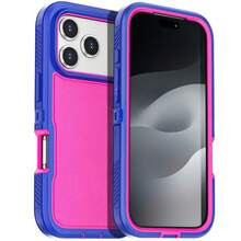 Casing Ponsel: Kompatibel dengan iPhone 17 Pro Max 16 15 14 13 12 Pro Max, Menampilkan Desain Patchwork Dua Warna, Modis dan Minimalis, Memberikan Perlindungan Menyeluruh, Tahan Guncangan dan Casing Pelindung Ponsel yang Tahan Lama. - Merah muda transparan - View 10