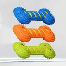 Durable Squeaky Rubber Bone Chew Toy For Dogs, Teeth Cleaning Toy For Small, Medium And Large Dogs, Boredom Relief Pet Toy - Multicolor - View 5