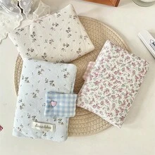 1 قطعة حقيبة ملفات للأطفال بأسلوب كوري أنثوي إنستغرامي، غطاء كتاب مزهر، غطاء مخطط، غطاء دفتر يوميات، منظم كتب جيب محمول - متعدد الألوان - مشاهدة 3