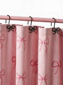 24/12pcs Shower Curtain Hooks, Rust-Proof Zinc Alloy Curtain Rings, Decorative Bow-Shaped S-Hooks, Suitable For Bathroom, Bedroom, Living Room, Home Decor, Holiday Party, Hotel - Multicolor - View 9