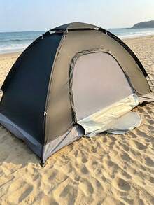1pc Outdoor Camping Tent, Picnic, Fishing, Sun Protection Silver Coated Tent, BBQ, Shade, Home Storage Tent - A - View 2