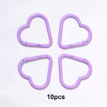 10pcs/Pack Painted Gourd Alloy Carabiner Spring Quick Release Buckle DIY Keychain Backpack Clip Business Gift Jewelry Accessory - Alloy Heart-shaped Carabiner - View 8