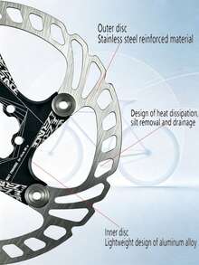 ZRACE 140mm 160mm Mountain Bike Floating Disc Brake Rotor High Heat Dissipation - Silver - View 4