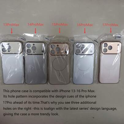 Apple 18 Ultra-Thin Metal PC Magnetic Phone Case, Compatible With IPhone 18 Pro Max 18 Pro 17 Pro Max 16 15 14 13, With Lens Protection Back Cover, Apple 18 Phone Case, Apple 17 Phone Case, Instant Transformation Anti-Apple 18 17 Phone Case, Phone Accessories