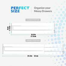 Drawer Dividers Organizers , Adjustable 8Cm High Expandable From 27.5-52Cm Kitchen Drawer Organizer, Clear Plastic Drawer Separators For Clothing, Kitchen Utensils, Office Storage - Clear - View 2