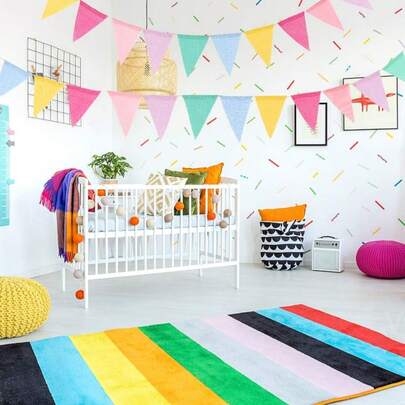 1 Set - Vintage Colorful Triangle Bunting Banner (Random Colors), Birthday, Wedding, Halloween, Christmas, New Year Party Decoration Flags, Hanging Home Decor, Party/Ballroom Scene Decoration, Home Decor, Suitable For Various Parties, Annual Meeting Scene Decoration, School Decoration
