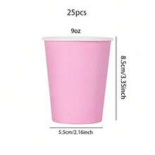 Vasos de papel desechables, Vasos de papel de colores, Vasos de papel hechos a mano, Vasos de papel de unicolor, unicolor lindo - A - Ver 11