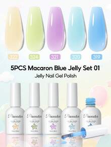 Peacecolor 4件組凝膠指甲油套組，裸色、粉色、紅色、橘色，亮面光澤，浸泡式卸除，UV LED 半永久凝膠美甲套組，DIY 家用沙龍入門禮物，適合女性初學者 - 彩色 - 查看 16