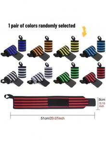 1 Pair Adjustable Wrist Wraps, Wrist And Arm Sprain Prevention, Unisex, Suitable For Strength Training, Weightlifting, Heavy Stretching - Weightlifting Wristbands - View 6