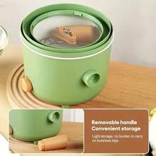 SMEGGEMS Hot Pot Noodle Electric Pot, Dual-Speed Heating & Keep Warm, Easy To Clean, Fast Heat Conduction, High-Temperature Resistant Cooking, Can Cook Noodles, Steam Noodles, Hot Pot, Stew Soup, Easy To Store And Carry - Green - View 7