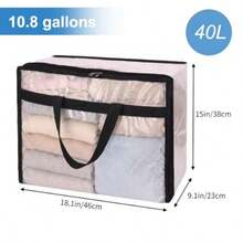 Storage Bags 4 Pack Mesh Clear For Blankets Clothes Sheets Waterproof Clear Mesh Fabric, Zippered Closure, For Bedding Duvets Comforters And Clothes, Closet And Under-Bed Storage - Clear - View 2