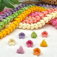 10 Pcs Hawaiian Pakalana Beads,15x12mm Pikake Beads,Resin Flower Pakalana Beads, Suitable For DIY Jewelry, Car Hangers, Bag Hangers And Garland Making - 10pcs-pakalana Beads - View 11