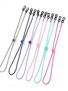 6PCS Solid-Color Elastic Mask Chains, Adjustable Length For Both Men And Women, Anti-Slip Chains Suitable For Outdoor Sports Masks, And Chain Straps - Multicolor - View 16