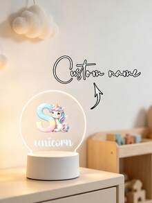 1pc Personalized Customized Children's Name Pattern LED Night Light. Decorative Light Designed For Children's Room, Suitable As Birthday Gift, Children's Day Gift, Friend Gift, Family And Relative Gift, Back To School Gift, Graduation Gift And Valentine's Day Gift. Back To School Gift - Multicolor - View 5