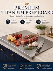 Stainless Steel Edge Cutting Board, Suitable For Kitchen, Can Cut Meat, Fruit, Vegetables, Bread And Dough (40*30cm, 30*30cm) - Multicolor - View 6