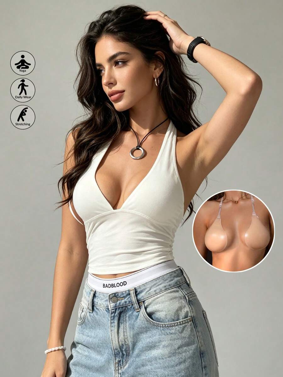 Runway Rest 1 buah Bra Push-Up Tanpa Tali untuk Wanita, Bahan Silikon, Tali Tak Terlihat, Cocok untuk Gaun Pengantin, Gaun Malam - MultiWarna - View 1