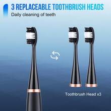 Limpiador de dientes eléctrico Hailicare, elimina manchas y placa dental, cepillo de dientes eléctrico recargable por USB, impermeable, juego de herramientas de limpieza oral para el hogar, capacidad de batería de 500mAh - Multicolor - Ver 7