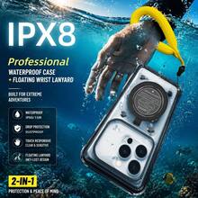 Funda impermeable universal de 6.9 pulgadas para teléfono, compatible con pantalla táctil, soporte integrado, a prueba de golpes y caídas, se adapta a todos los teléfonos inteligentes, regalo ideal para entusiastas de deportes acuáticos - Multicolor - Ver 2