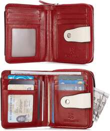 Women Wallet & Check Holder - 3-floral Red - View 2