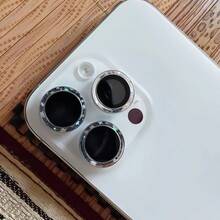 Silver Camera Lens Protector Film, Compatible With IPhone 17pro Max/16/15/14 Plus/13/12/11 Phone Lens Protector Film, Full Coverage Camera Glass Film, Shiny Star Lens Decoration Sticker, Fashionable Phone Accessory, Effective Scratch Resistance - Silver - View 10