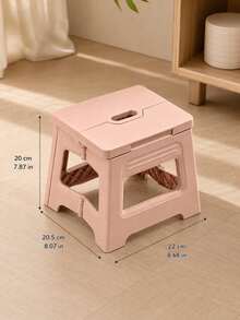 1PC Foldable Step Stool, Portable Folding Stool With Carry Handle, Lightweight Collapsible Plastic Footstool, Space-Saving Compact Seat For Adults , Bathroom, Kitchen, Bedroom, Living Room, Camping, Travel, Home Storage, Indoor & Outdoor Use,Sgabello - Multicolor - View 14