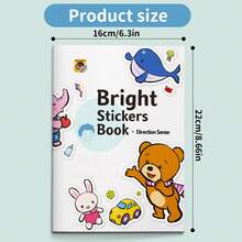Educational Sticker Book For Kids, Children's Early Learning Activity Book, Fun Sticker Puzzle Book With Animals, Numbers, Colors, Shapes And Daily Life Themes, Creative Preschool Learning Workbook, Interactive Brain Development Game Book, Fine Motor - Children's Cognitive Enlightenment Manual - View 3