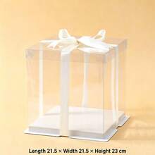 6 Inch Thickened PET Transparent Gift Box With Ribbon, Dust-Proof Storage And Display Box, Suitable For Birthday, Wedding, Bouquet, Jewelry Collection, Christmas, New Year, Mother's Day, Thanksgiving Holiday Party Gift Packaging - View 9