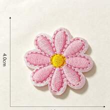 20pcs Small Flower Pattern Iron-On Embroidery Patches - Fun Design - Easy To Sew Or Iron, Durable Fabric Badges, Suitable For Personalized Jackets, Bags, DIY Crafts And More - Ironing Style - View 4