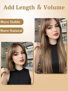 JIAMEISI 20 miếng tóc nối dán keo Remy tóc thật màu xám nâu highlight vàng bạch kim cho nữ - S8/60 - Xem 7
