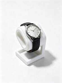 Premium Watch Display Stand, Desktop Wristwatch Storage Base, Minimalist Style Dressing Table Watch Display Rack, Men's And Women's Watch Holder, Home Decor Gift Watch Organizer - White - View 7