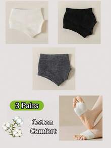 1/3/4 Pairs Bikini Cotton Split Toe Socks, Summer Thin Half-Palm Invisible Two-Toe Socks, Matching Flip-Flops - Multicolor - View 16