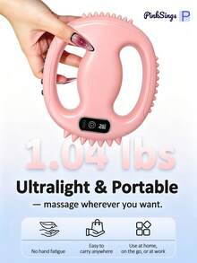 PinkSings Fascia Ring Massager, 12-Speed Adjustable Vibration, Home Fitness Use | Multi-Function Full Body Fascia Ring With Waist Belt, Portable Wireless Massager For Abdomen, Thighs, Arms - Multicolor - View 5