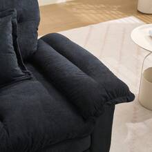2 Seat Sofa Black - Modern Living Room Sofa - Black 3 Seat - View 9