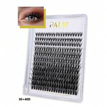 PALM LASHES 240片簇裝假睫毛 30+40D 混合托盤 DIY 睫毛接長 D捲度 長款單根假睫毛 仿貂毛睫毛簇 黑色 (0.07D-8-16mm) - 黑色 - 查看 4