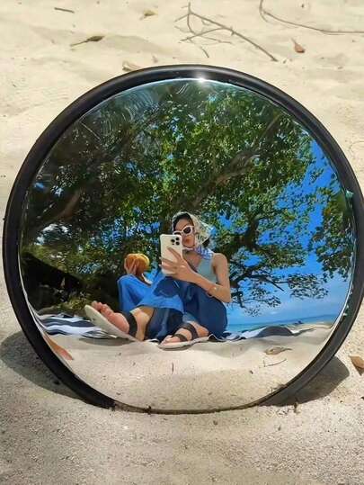 Seyahat Fotoğrafçılık Aracı - Mini Yuvarlak Ayna, Fotoğraf Çekimi ve Kontrol İçin Kullanılan Yüksek Çözünürlüklü Selfie Aynası, Makyaj Aynası, Konveks Geniş Açılı Ayna, Arkadaşlar İçin Temel Seyahat Hediyesi, Selfie Aksesuarı, Kompakt Tasarım, Yüksek Kaliteli Yansıma, İçerik Üreticisi