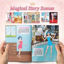 Princess Sticker Book For Girls, Cute Fantasy Sticker Activity Book, Creative Reusable Sticker Pages, Princess Dress Up Game, Fairy Tale World Coloring & Matching Activity Book, Fun Learning Craft Book, Imagination Development Toy, Travel Activity Bo - Children's Princess Sticker Book - View 6