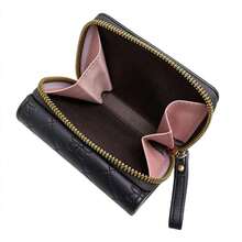 Cute Bow Tie Women's Tri-Fold Wallet Compact Coin Purse With Wrist Strap Design,Wristlet Wallet - Multicolor - View 5