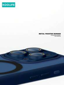 Koolife 1件裝 Apple 17 磁吸無線充電純色全包覆防摔鏡頭保護 TPU+PC 霧面噴漆手機殼，高級手感，適用於 iPhone 18 Pro Max、17、17 Pro Max、16 Pro、15 Pro Max、13 Pro、15、14、14 Pro、13、12 Pro Max、11 Pro Max、15 Plus、16 Plus - 海軍藍 - 查看 3