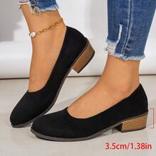 1 Pair Solid Color Fashion Fabric Buckle Women's Wedge Heel Thick Sole Shoes Outdoor All Season - Black - View 9
