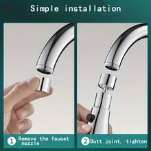 Universal Rotating Faucet Extender Splash Guard, 360° Swivel Spray Head, Kitchen Faucet Aerator, 3 Modes (Foam/Shower/Scrub), Suitable For Modern Sinks, Multi-Function Sink Accessory, Stylish Appearance, Smooth Design, High-Quality Material, Water Outlet, Essential For Home Cooks - Multi-color - View 7