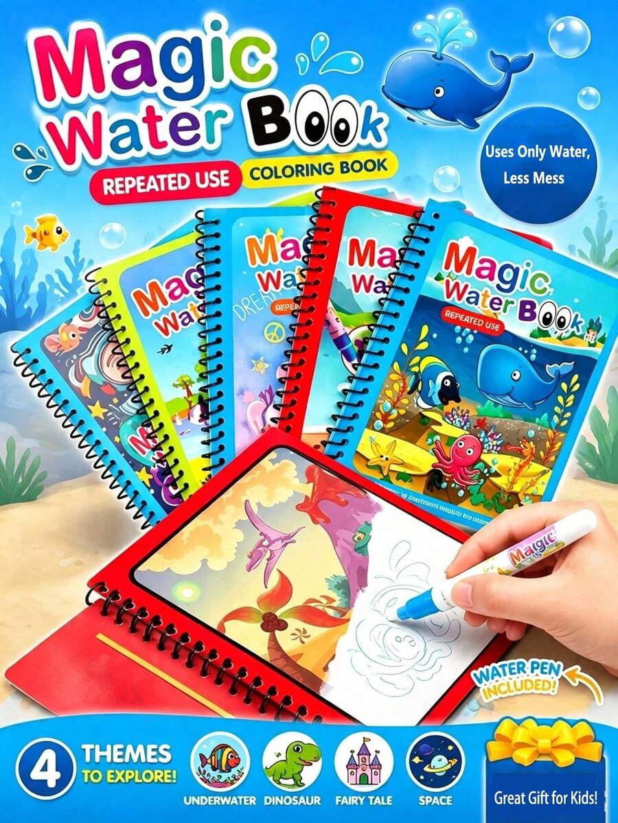 1/8 Set Magic Early Education Drawing Educational Learning Cards, Suitable For Ages 3+, Reusable Learning Cards (Pen And Doodle Card Border Color Random), Perfect Gift For Kids, Holiday Gift, Birthday Gift, Party Favor