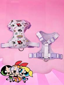 THE POWERPUFF GIRLS X PETSIN Cartoon Pattern Pet Harness For Everyday Wear - Mauve Purple - View 1