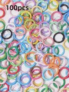 30/50 piezas Anillos en O de aleación de zinc de color aleatorio - Hebillas de liberación rápida de metal duradero, adecuadas para llaveros DIY, correas de hombro, correas para perros | Fácil de abrir/cerrar - Multicolor - Ver 11