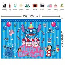 Best Seller Recommended Dessert Decoration 41pcs Stitch Theme Banner Backdrop Large & Small Cake Toppers Cake Decor Set Birthday Cake Dessert Decoration - View 16