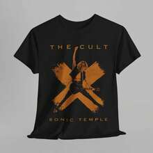 Camiseta The Cult  Temple, Regalo para Amantes de la Música, Camiseta Gráfica de Banda, Camiseta Unisex de Algodón - Negro - Ver 1