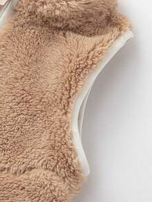Balabala Baby Warm Fleece Vest, Cute And Comfortable, Autumn/Winter Layering Style - Khaki - View 4