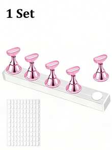 1/2pcs Nail Art Display Stand, Pointed Nail Art Holder, Nail Practice Hand, Nail Painting Tray, For Nail Art Display, Home DIY Beginner Salon Supplies - Multicolor - View 6