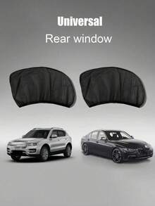 Universal Car Window Sunshade, Front And Rear Window Sunshade, UV Protection Sunshade, Mosquito-Proof Heat Insulation, UV Protection Glass Sunshade Mesh, Reflective Sunshade, Car Window Film - Multicolor - View 7
